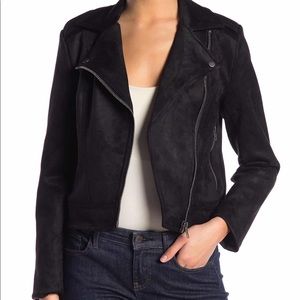 Philosophy Apparel Faux Suede Moto Jacket